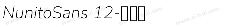 NunitoSans 12字体转换 NunitoSans 12字体转换